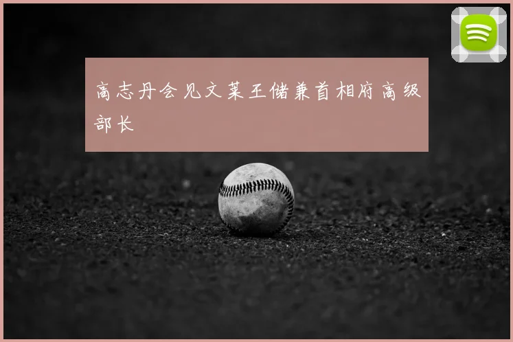 高志丹会见文莱王储兼首相府高级部长